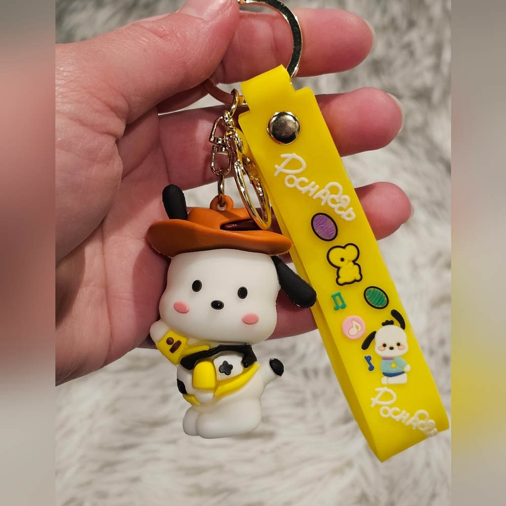 Cowboy Pochacco Sanrio Character keychain